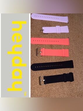 Set of 3 Fitbit Versa Bands S/P 🌸🧡🖤